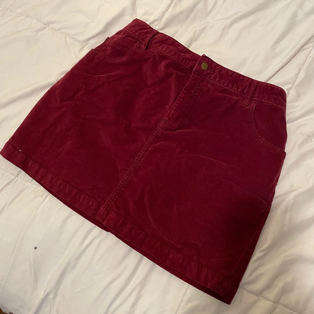 BDG Urban | Velvet Red Skirt